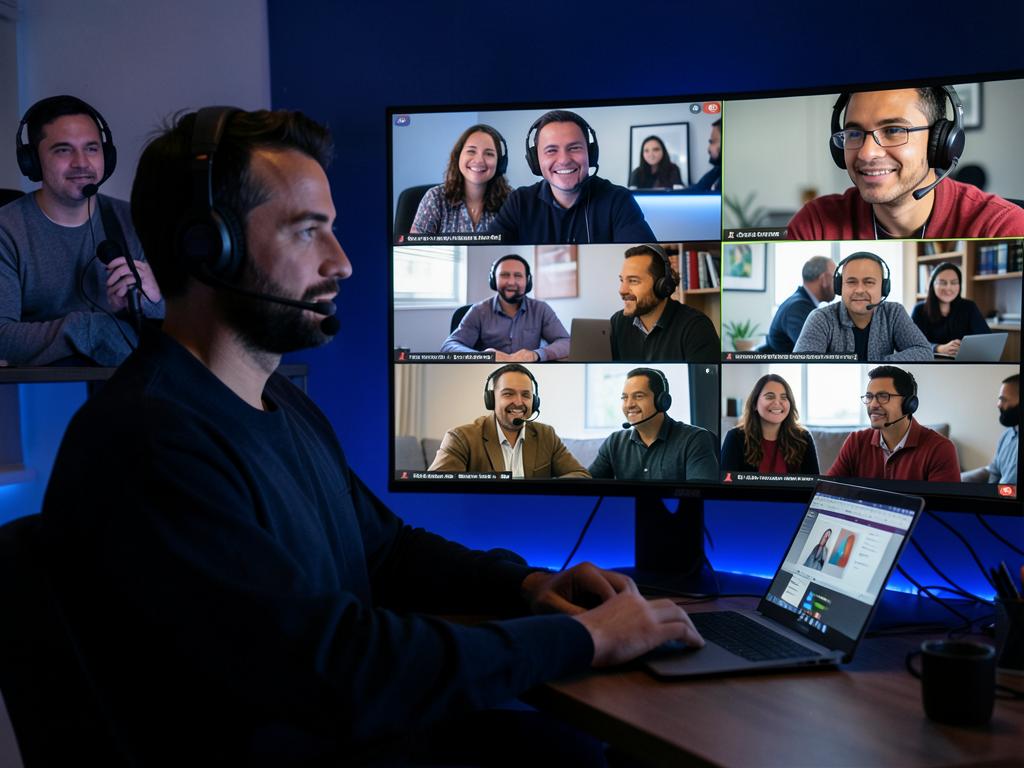 Alunos estudando Marketing Digital: do Iniciante ao Avançado em aula ao vivo